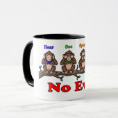 Mug Quatre singes sages (Devant gauche)