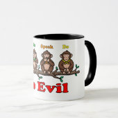Mug Quatre singes sages (Devant droit)