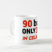 Mug Quatre-vingt-dixième conception drôle (Devant gauche)