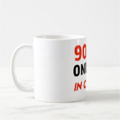 Mug Quatre-vingt-dixième conception drôle (Gauche)