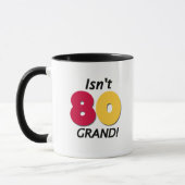 Mug Quatre-vingtième anniversaire grand (Gauche)