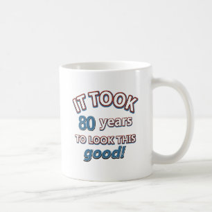 Mug quatre-vingtième conceptions d'anniversaire