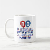 Mug quatre-vingtième conceptions d'anniversaire (Gauche)