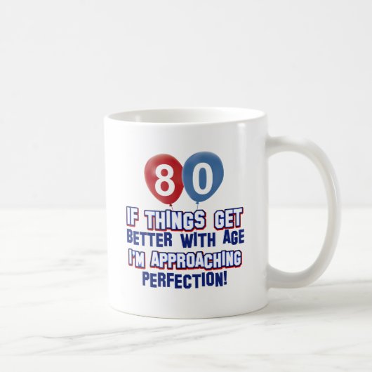 Mug quatre-vingtième conceptions d'anniversaire (Droite)