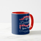 Mug quatre-vingtième De 80 ans le plus aimable du (Devant droit)