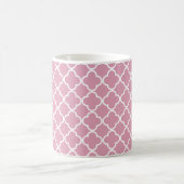 Mug Quatrefoil blanc rose (Centre)