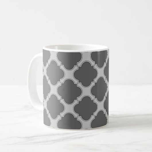 Mug Quatrefoil dans les tons gris (Devant gauche)