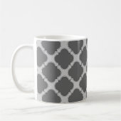 Mug Quatrefoil dans les tons gris (Gauche)