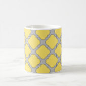 Mug Quatrefoil jaune et gris (Centre)