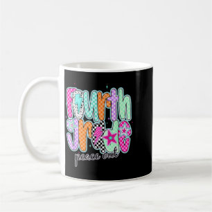 Mug Quatrième année Peace Out Dernier jour d'école Fin