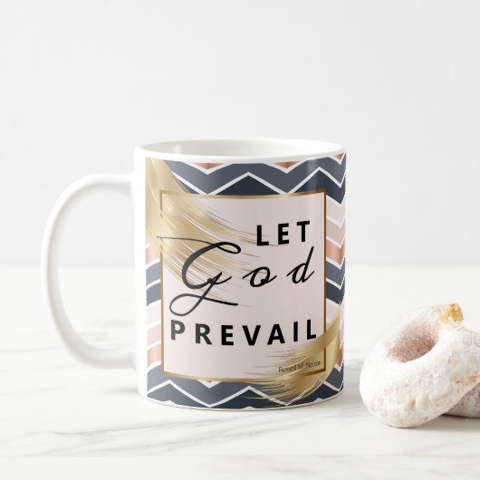 Mug Que Dieu l'emporte, Russell M Nelson Citation de l (Avec donut)