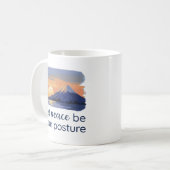 Mug Que la paix soit votre posture Coucher de soleil d (Devant gauche)