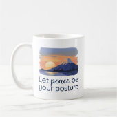 Mug Que la paix soit votre posture Coucher de soleil d (Gauche)