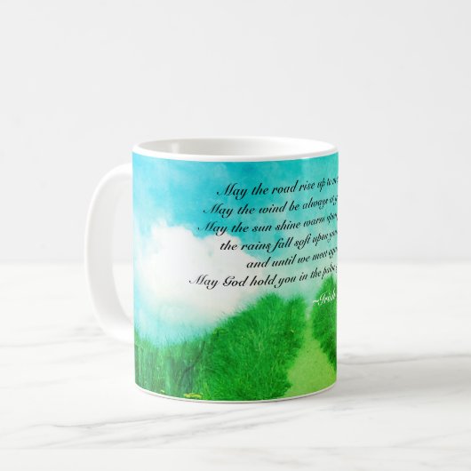 Mug Que la route monte pour vous rencontrer, Bénédicti (Devant gauche)