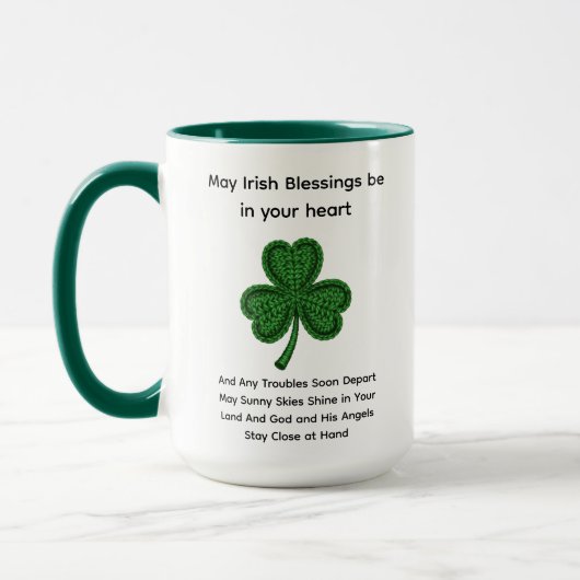 Mug Que les bénédictions irlandaises soient dans votre (Gauche)