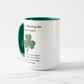Mug Que les bénédictions irlandaises soient dans votre (Devant gauche)