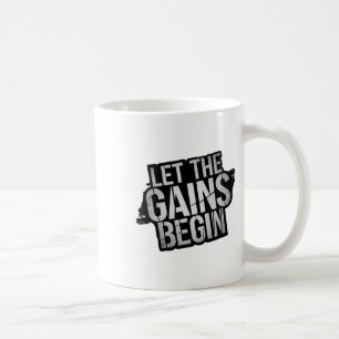Mug Que les gains commencent Gymnase Bodybuilding Fitn