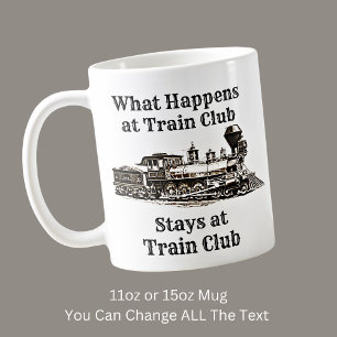 Mug Que se passe-t-il au Train Club Stays, Train à vap