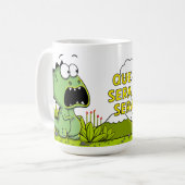 Mug Que Sera Sera Dino météorite quoi que ce soit (Devant gauche)