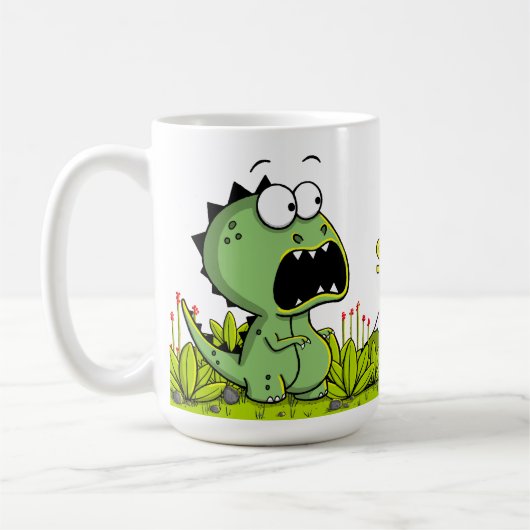 Mug Que Sera Sera Dino météorite quoi que ce soit (Gauche)