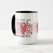 Mug Que tout ce que vous faites soit fait dans L'AMOUR (Devant gauche)