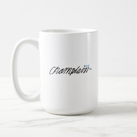 Mug Québec Samuel de Champlain 1608 Signature Français (Gauche)