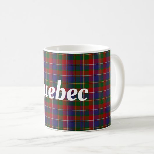 Mug Québec Tartan Plaid (Devant droit)