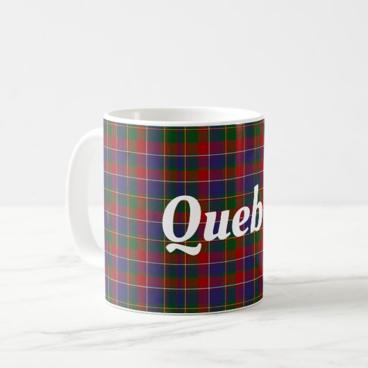 Mug Québec Tartan Plaid (Devant gauche)