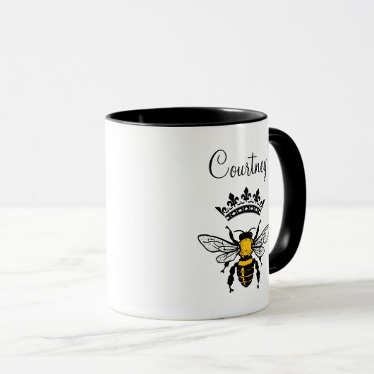 Mug Queen Bee Monogrammé (Devant droit)