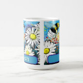 Mug Queen Bee Whimsical Bumblebee Daisies Personalized (Centre)