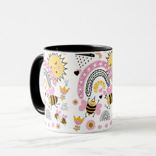 Mug Queen BEES Cute BFF, Baby Girl, Girly Toxits Rose