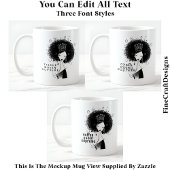 Mug Queen Café Personnalisé Avec Citation Afro 040 Nou