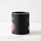 Mug Queen Crown Parties scintillant rose Noir Joyeux a (Centre)