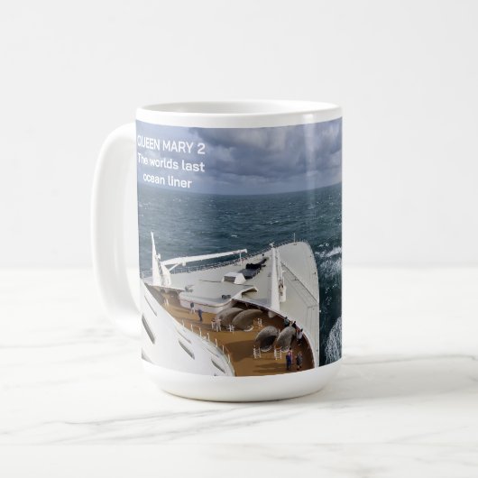 Mug Queen Mary 2 - Boug de lin océanique (Devant gauche)