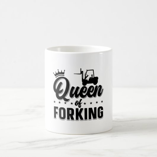 Mug Queen Of Forklifter Opérateur Camion (Centre)