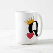 Mug Queen of Hearts Crowned Love Emblem (Devant droit)