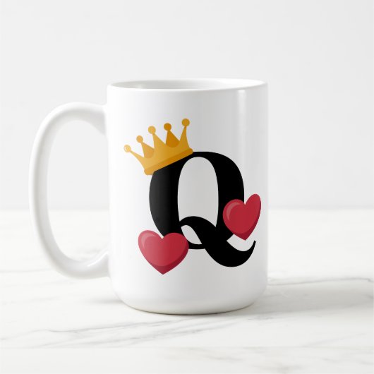 Mug Queen of Hearts Crowned Love Emblem (Gauche)