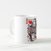 Mug Queen of Hearts Oversized Graphic, Playing Cards (Devant gauche)