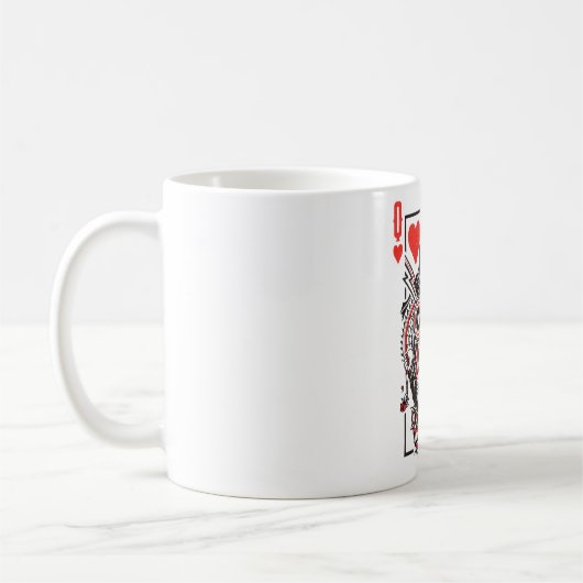 Mug Queen of Hearts Oversized Graphic, Playing Cards (Gauche)