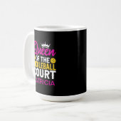 Mug Queen of the Pickleball Court Amusement Monogramme (Devant gauche)