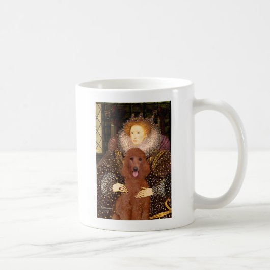 Mug Queen - Poodle rouge foncé N° 1 (Droite)