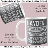 Mug Quel Bordel & Nom Message Caché 137WG Citation