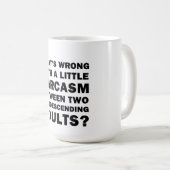 Mug Quel est le problème avec un peu de sarcasme (Devant droit)