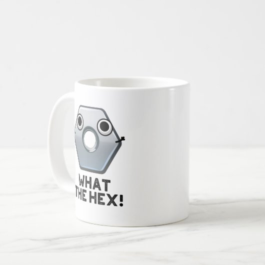 Mug Quel Hexagon Hex Funny Forme Le Pun (Devant gauche)