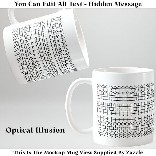 Mug Quel Message Caché Drôle 133BW Personnalisé