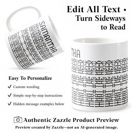 Mug Quel Message Caché Modifiable 153NB Drôle