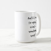 Mug Quel monde merveilleux (Devant droit)