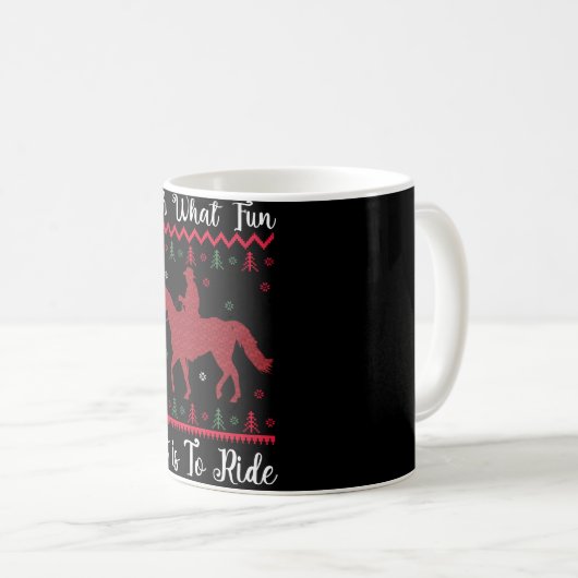 Mug Quel plaisir de faire du cheval à Noël (Devant droit)