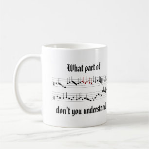 Mug Quelle partie de notation musicale médiévale de 