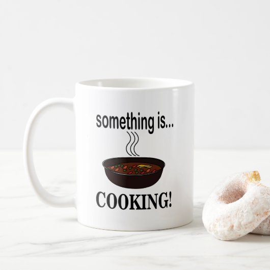 Mug Quelque chose cuit (Avec donut)